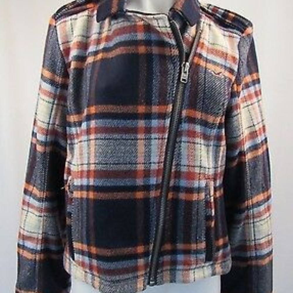 Hollister Plaid Womens Jacket Coat